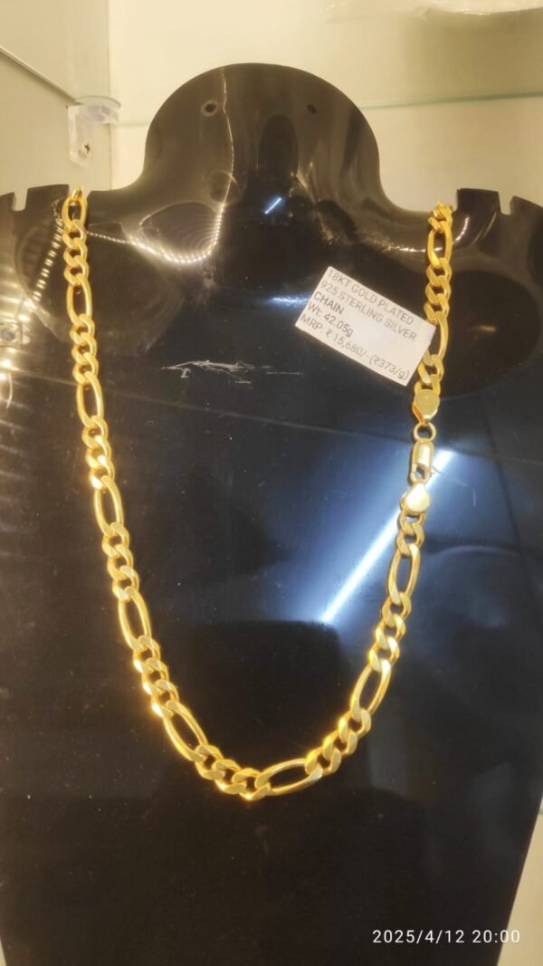 18ktGoldPlated925SilverCartierChain42.05g