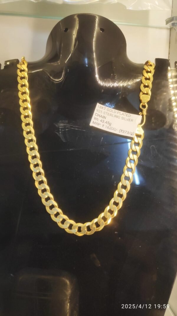 18ktGoldPlated925SilverChain43.45g